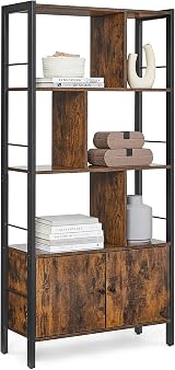 VASAGLE Bookshelf Storage Shelf Large Bookcase with Doors LBC022B01