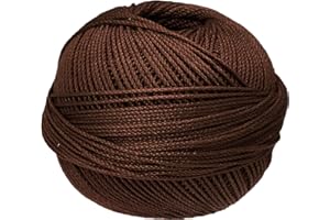 Handy Hands Lizbeth Egyptian Cotton Crochet, Tatting, Knitting Thread Size 3 (50 Grams 120 Yards) – HH03692, Mocha Brown Dark