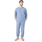 DAVID ARCHY Mens Pajamas Set Ultra-Soft Fleece Pajamas Warm Sleepwear Long Sleeve Lounge Set with Pockets