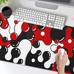 aportt Red Black White Mouse Pad Anime Cool
