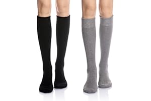 Eyean Women's Knee High Wool Socks Winter Thick Thermal Soft Comfy Over Knee Long High Socks 2 Pairs
