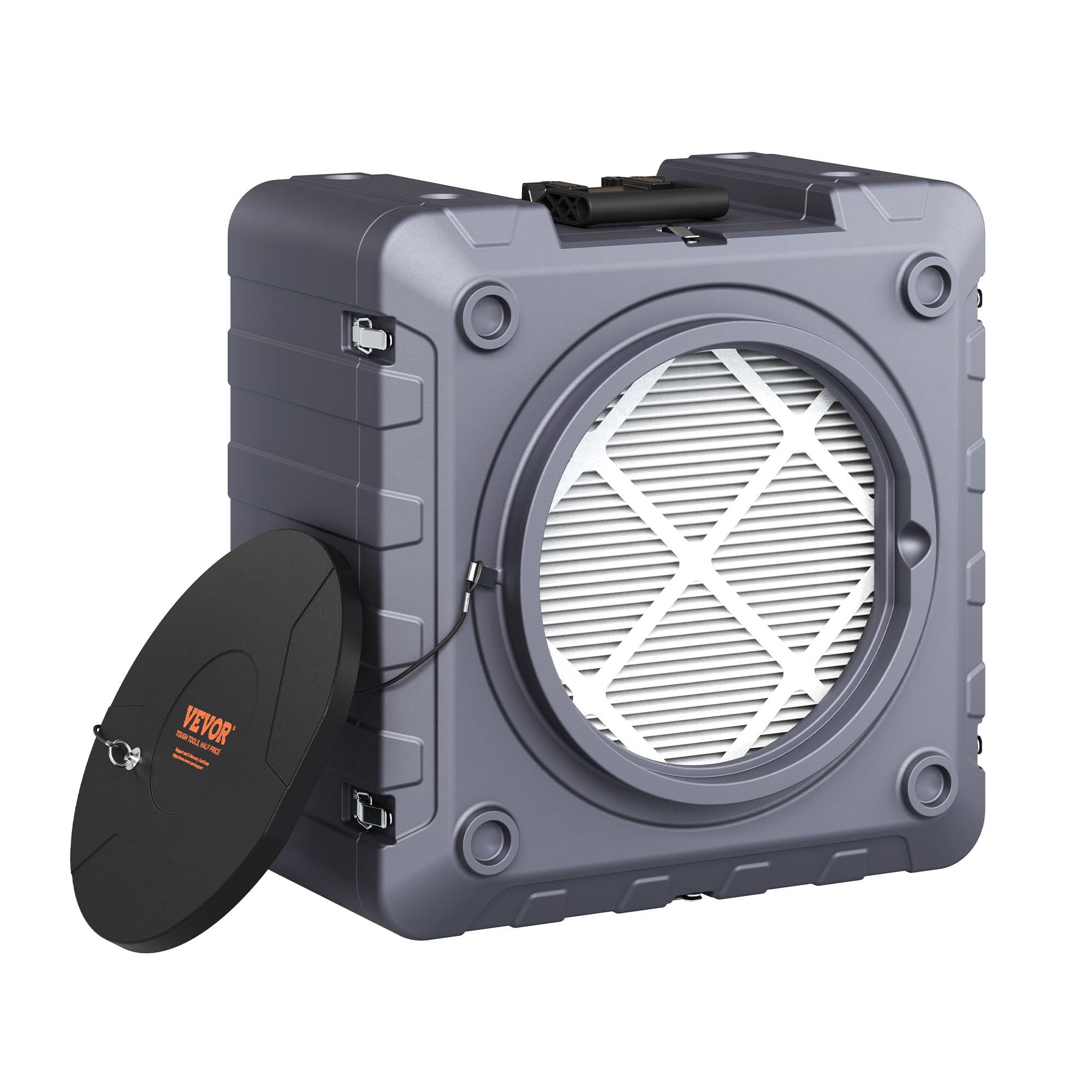 VEVOR Air Scrubber with 3-Stage Filtration, Stackable Negative Air Machine 550 CFM, Air Cleaner with MERV10, Carbon, H13 HEPA, for Home, Industrial and Commercial Use