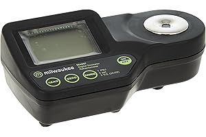 Milwaukee MA887 Digital Salinity Refractometer with Automatic Temperature Compensation, Yellow LED, 0 to 50 PSU, +/-2 PSU Accuracy, 1 PSU Resolution (color may vary)