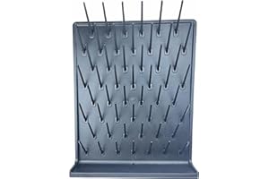 YTFLOT Lab Drying Rack 52 Pegs Laboratory Cabinets Glass Drying Racks Wall-Mount Black Cleaning Frame for School Laboratory Utensils Hidden Installation