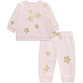 Little Me Clothes for Baby Girls' 100% Cotton Active Set, Pull on Pants and Sweater, 3 Months to 12 Months