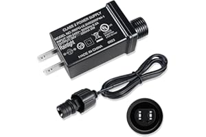 LEDLIGHTSWORLD 30V 6W Class 2 Power Supply, 0.2A IP44 Waterproof LED Low Voltage Transformer with US Plug, for Indoor/Outdoor String Lights, Christmas Inflatables Decoration, UL Listed