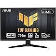 ASUS TUF Gaming 23.8” 1080P Monitor (VG247Q1A) - Full HD, 165Hz (Supports 144Hz), 1ms, Extreme Low Motion Blur, Adaptive-sync, FreeSync Premium, Shadow Boost, Speakers, Eye Care, HDMI, DisplayPort