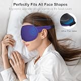 Gritin 100% Blackout Sleep Mask Deep Purple Ergonomic 3D Eye Cutout view 4