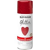 Rust-Oleum 268045 Specialty Glitter Spray Paint, 10.25 Oz, Red