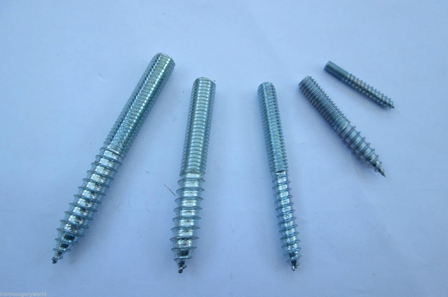 IRONMONGERY WORLD® WOOD TO METAL DOWELS DOUBLE ENDED DOWEL FURNITURE