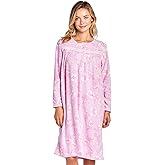 Casual Nights Women's Cozy Long Sleeve Fleece Nightgown