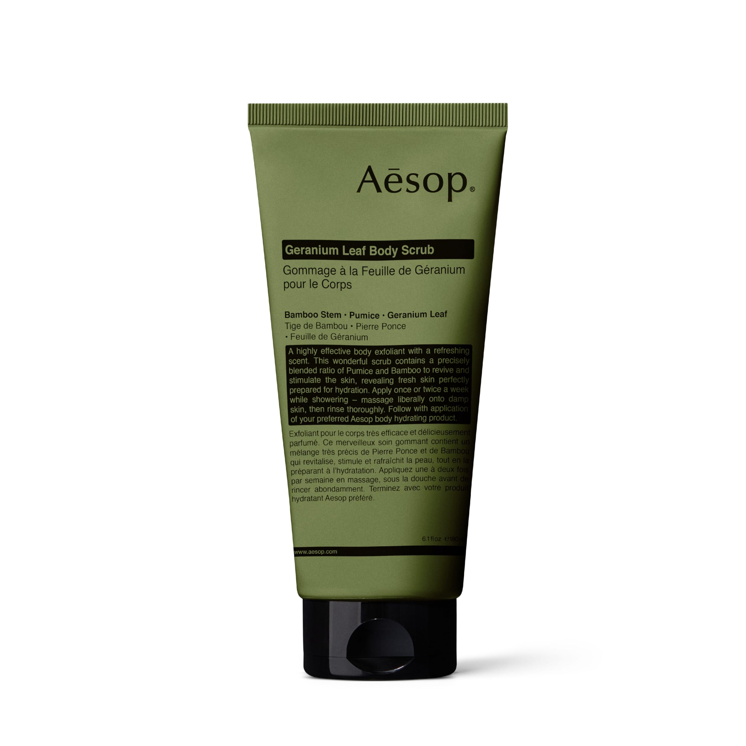 Aesop Geranium Leaf Body Scrub | Invigorating Exfoliant For Smooth, Hydrated Skin | Paraben, Cruelty-free & Vegan | 6.2 oz