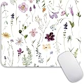 Armanza Square Mouse Pad Beautiful Flowers Plants, Personalized Premium-Textured Custom Mouse Mat Design, Washable Mousepad Cloth, Non-Slip Rubber Base Computer Mouse Pads for Wireless Mouse