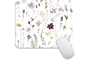 Armanza Square Mouse Pad Beautiful Flowers Plants, Personalized Premium-Textured Custom Mouse Mat Design, Washable Mousepad Cloth, Non-Slip Rubber Base Computer Mouse Pads for Wireless Mouse