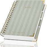 Aesthetic Thick Spiral Notebook With Tabs - Premium Journal For Women Size B5 - College Ruled Note Book With 300 Lined Pages and Dividers - Perfect For Writing And Staying Organized at Work or School