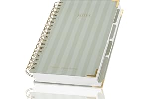 ZICOTO Aesthetic Thick Spiral Notebook With Tabs - Premium Journal For Women Size B5 - College Ruled Note Book With 300 Lined Pages and Dividers - Perfect For Writing And Staying Organized at Work or School