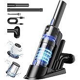 Filigo Handheld Vacuum Cordless Rechargeable 2-Speed Modes| 3-in-1 Portable Cordless Vacuum Cleaner with Charging Dock, for Car Home Office and Pet Hair(Blue)