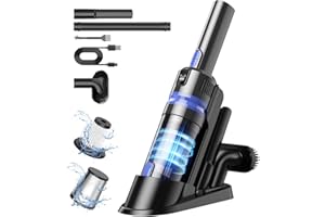 Filigo Handheld Vacuum Cordless Rechargeable 2-Speed Modes| 3-in-1 Portable Cordless Vacuum Cleaner with Charging Dock, for Car Home Office and Pet Hair（Blue）