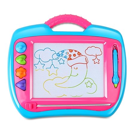 BeebeeRun Zaubertafel Kinder Zaubermaltafel Magnetische Maltafel Magnetisches Reißbrett Kindergeschenk mit 4 Magnetische Stem