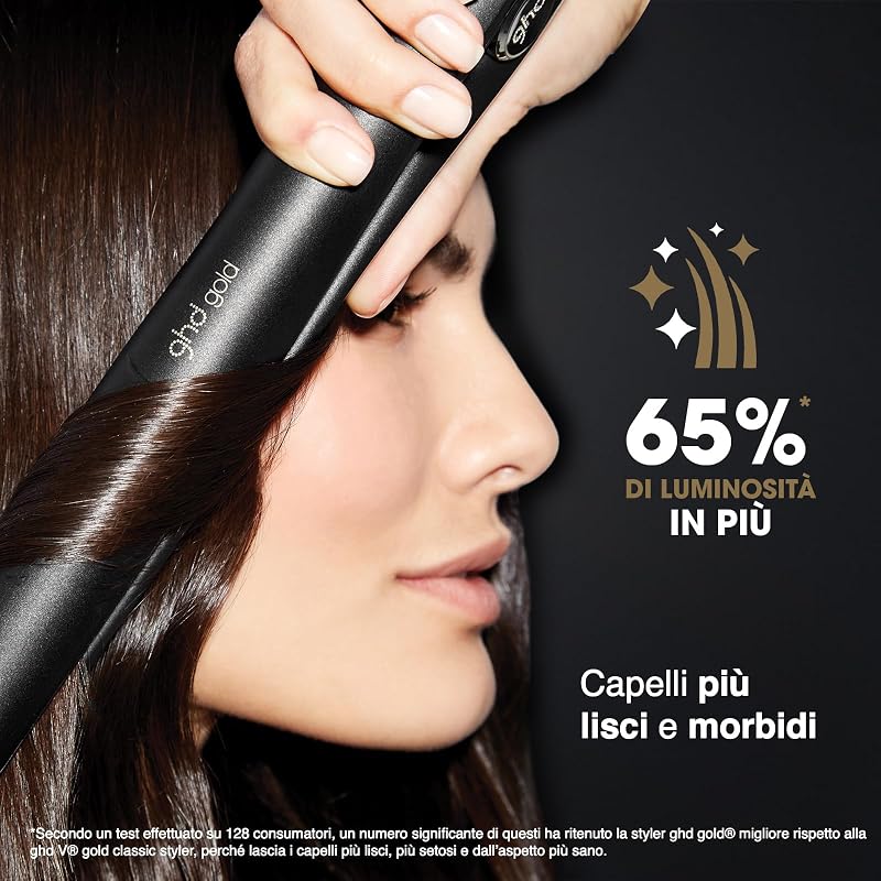 Gold, Piastra Professionale 26 mm, spina EU, tutti i tipi di capelli