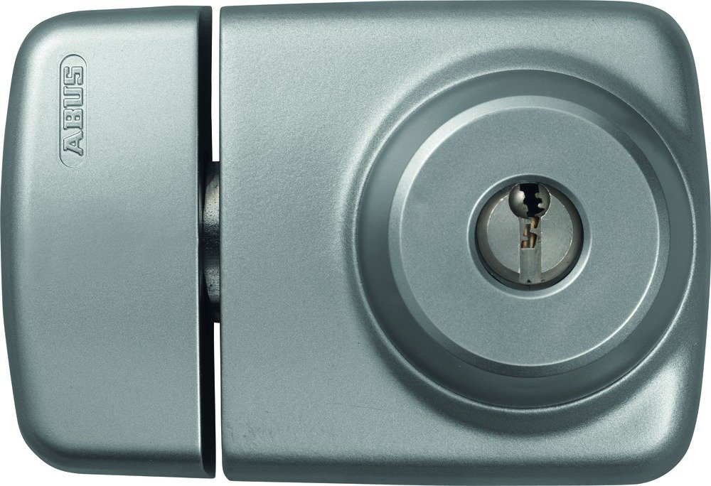 ABUS 589218 7525 S Door Lock with Internal and External Cylinders for Thin Doors Silver