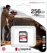 Kingston Canvas React Plus V60 256GB SDXC UHS-II 280R/150W U3 Card view 3