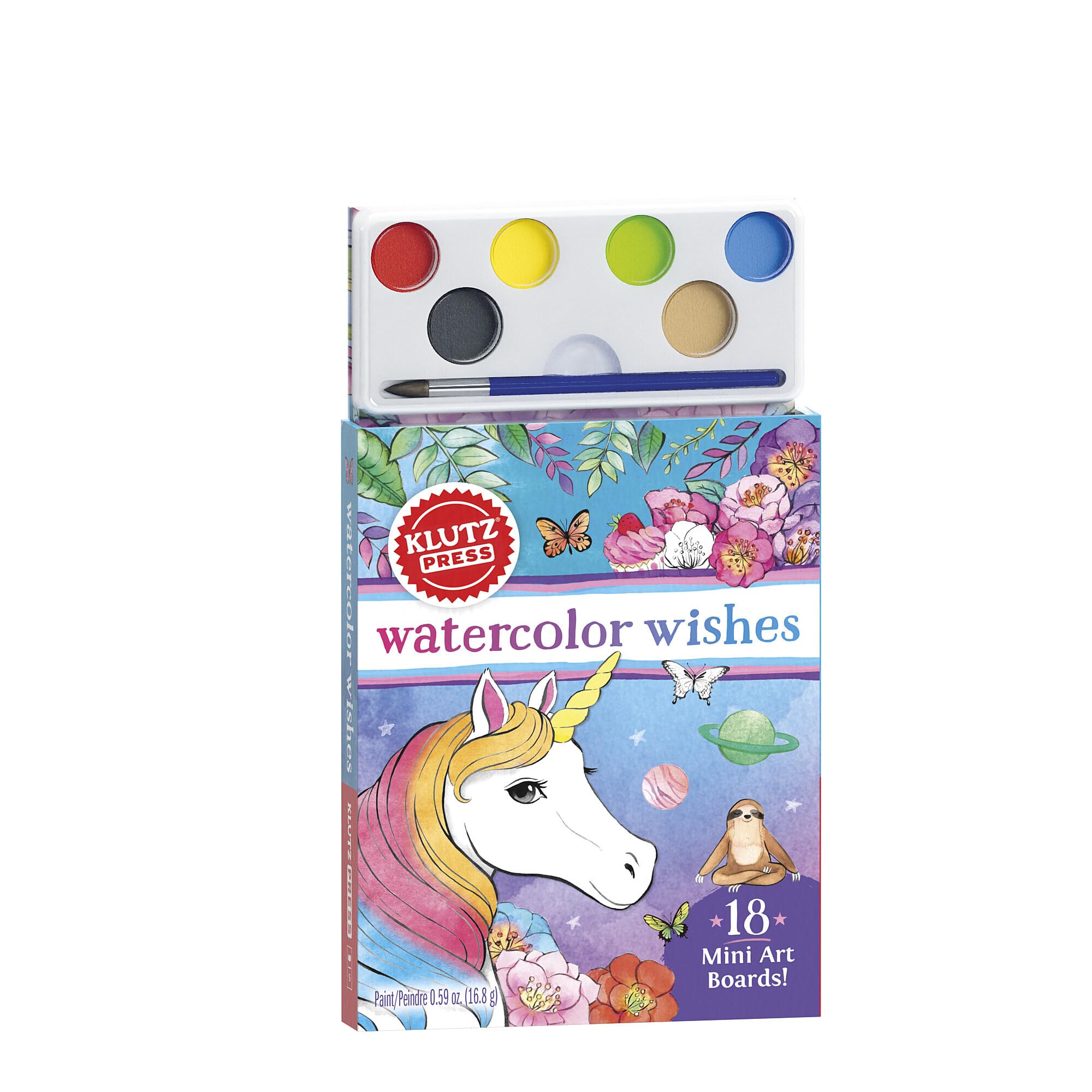 Klutz Watercolor Wishes Postcard Kit, 19 Piece Set, Multicolor