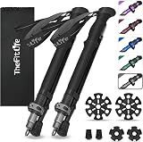 TheFitLife Collapsible Trekking Poles Lightweight Folding Walking Sticks