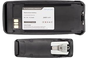TAKOCI 7.4V Replacement Battery for PMNN4077 PMNN4077C PMNN4069A PMNN4066A Compatible with Motorola XPR6100 XPR6300 XPR6350 PR6380 XPR6500 XPR6550 XPR6580 DP3400 DP3601 DGP4150 DGP6150 XIRP650 Li-ion 2600mAh