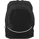 Augusta Sportswear Large Tri-Color Backpack, One Size, Black/Black/White