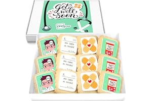 OMCOOKIE Get Well Soon Cookies Gift 12 Pack Decorated Individually Wrapped