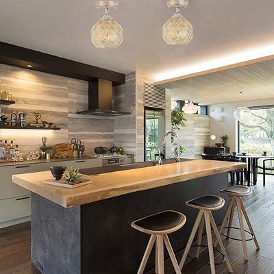Buy Sydtop Industrial Mini Semi Flush Mount Ceiling Light Fixture With Handcrafted Geometric Metal Shape For Kitchen Sink Entryway Hallway Foyer Antique White Syd 34 2 Online In Germany B08b4nxw2z