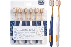 ZGYXQXJT Adult Wide Head Soft Hair Toothbrush, Manual Toothbrush, Excellent Cleaning Effect for Large Head, Ultra Soft Brush 