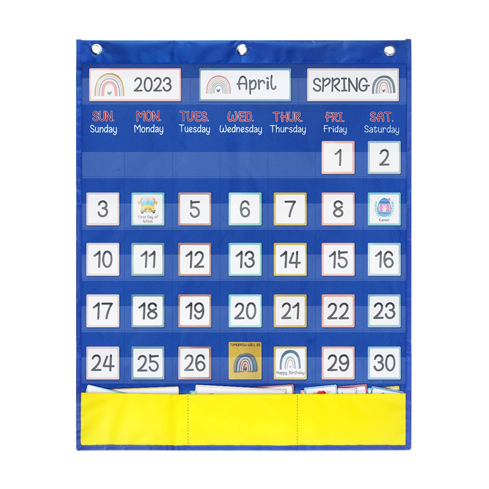 Mua Calendar Pocket Chart for Kindergarten School Classroom with 89 ...