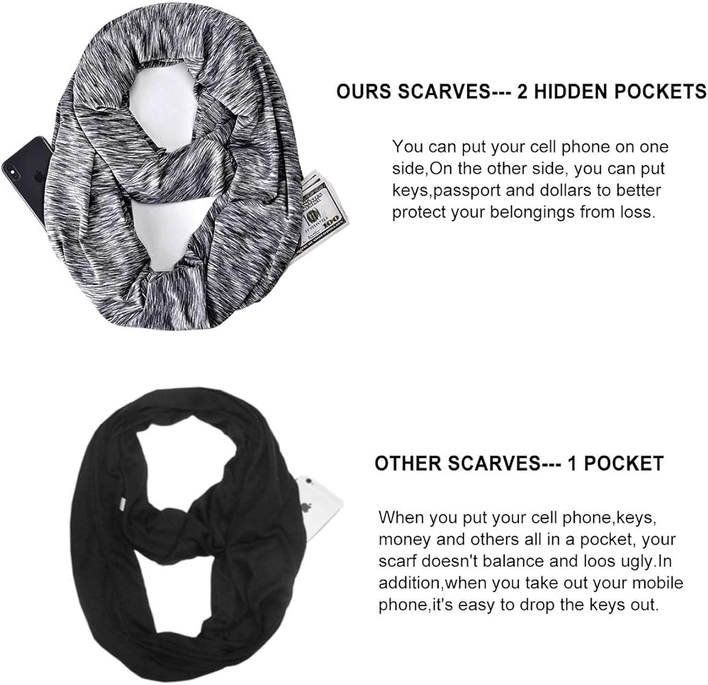 beyond yoga infinity scarf with pocket 