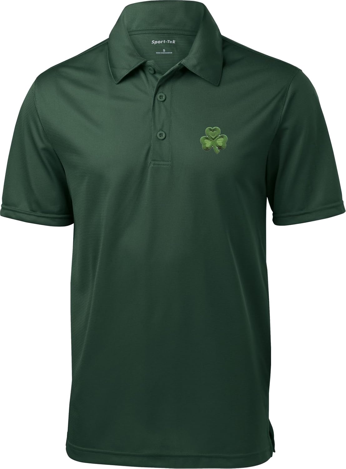 Buy Cool Shirts St Patricks Day Shamrock Patch Pocket Print Textured Polo: Clothing