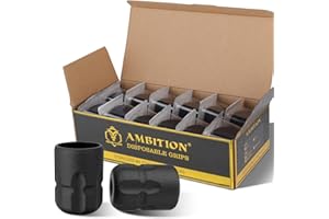 Ambition Soldier P2 Disposable Tattoo Grips - 12Pcs 38mm Professional Tattoo Rubber Grip Cover with Click Adjust System Supply for Rotary Soldier, Zetton, Torped & Shura Tattoo Pen Machine Gun