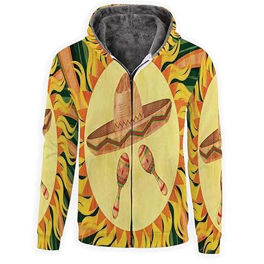 Amazon Com Men S Mexican Decorations Long Sleeve Full Zip Bomber