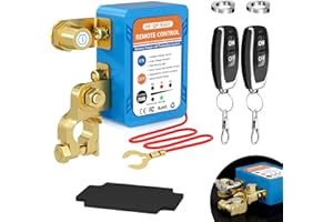 Aoteda Kill Switch for Car, 250A 12V/24V Remote Battery Disconnect Switch, Smart Car Battery Kill Switch Anti Theft, Automatic Cut/Shut Off Switch for Auto, RV, ATV,Truck, Boat (Flat Installation)