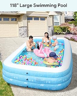 jilong family kiddie pool giant inflatable rectangular pool