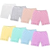Boyiee 8 Pack Girls Shorts Toddler Bike Dance Gymnastics Yoga Safety Active Under Dress Shorts