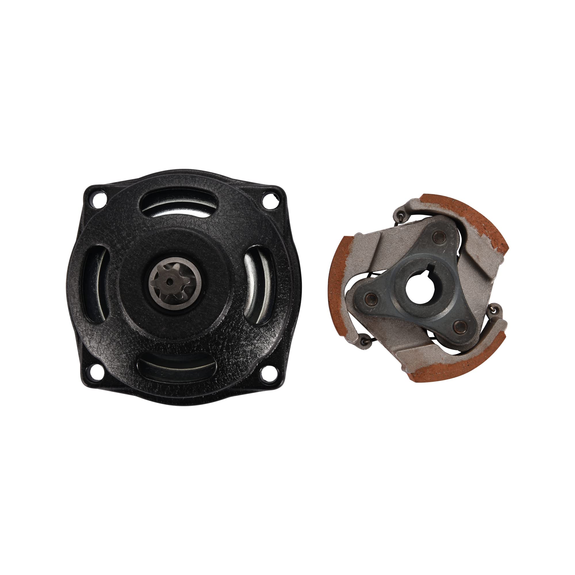 WOOSTAR 6 Teeth Gearbox Heavy Duty Clutch Drum Pad with 3 Springs Replacement for 2 Stroke 47cc 49cc 50cc ATV 4 Wheeler Mini Pocket Dirt Bike Scooter