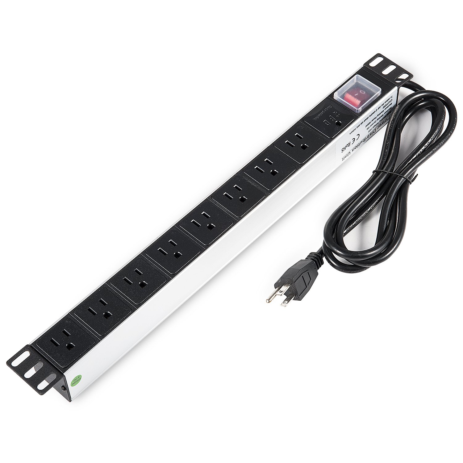 Kungfuking 8 Outlet Power Strip, RackMount Server PDU, Mount Power