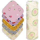 Simnice Reusable Paperless Paper Towels — Reusable Napkins Paperless Paper Towel, Washable Cotton Cloth Roll for Kitchen,25 Pack 10”x10”with Cardboard Roll