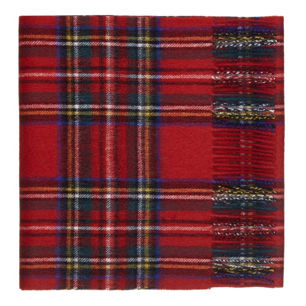 Oxfords Cashmere 100% Lambswool Plaid Tartan Scarf, Royal Stewart