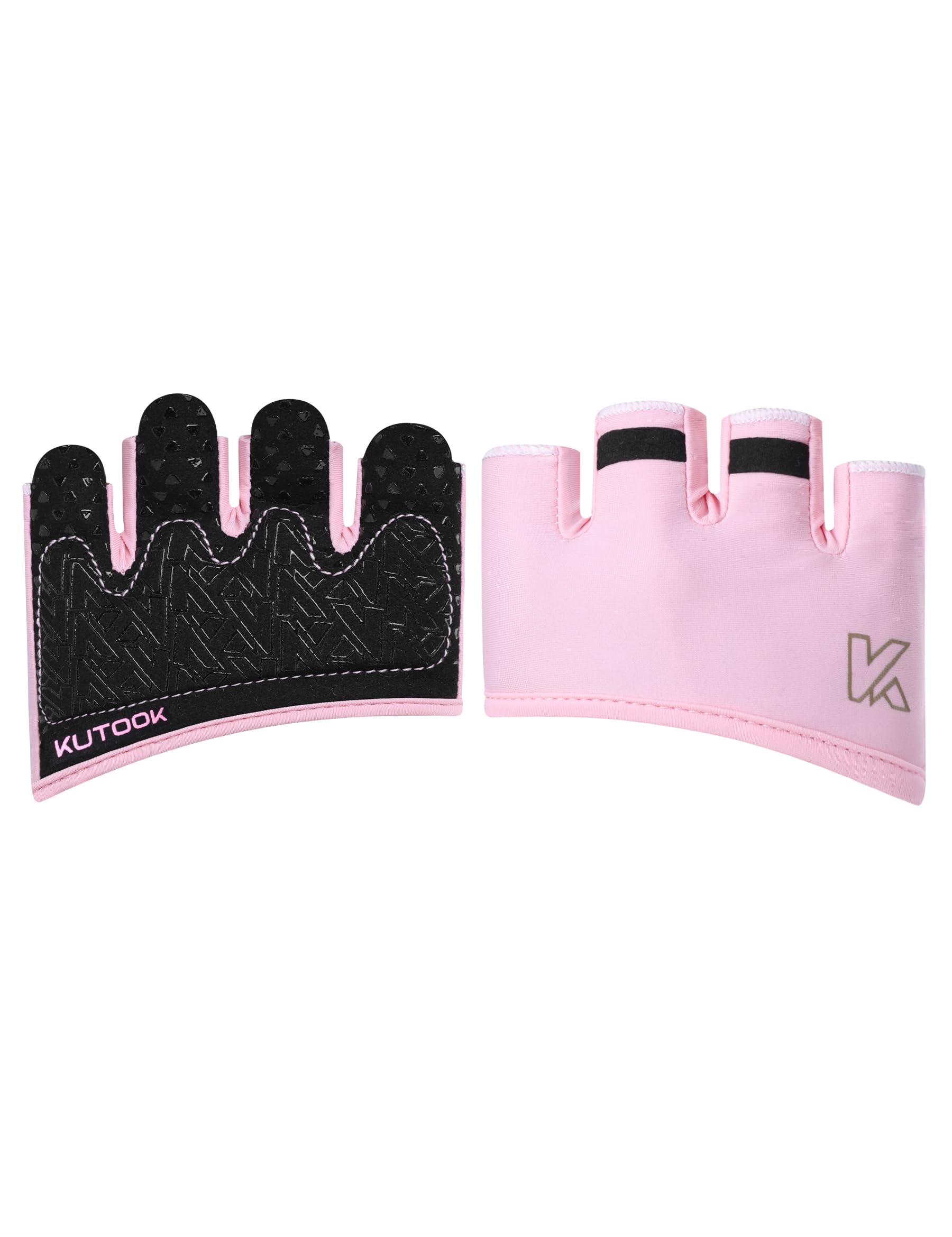 KUTOOK Gym Gloves Men Women Non-slip Breathable Fitness Gloves for Artistic Gymnastics Dumbbells Bodybuilding and Weight Lifting Unisex,Pink M