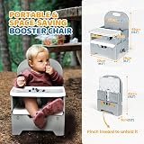 Orzbow Foldable Toddler Booster Seat Dining Chair Grey 6-36m 15kg view 5