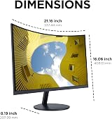 KOORUI 27 Inch Curved FHD 1080P 75Hz Monitor HDMI VGA Tilt Eye Care Black view 6