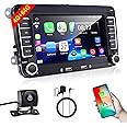 4G+64G Android 13 Car Radio for VW Jetta Passat Seat Golf Skoda Polo MK5, 7 inch Volkswagen Double Din Stereo Wireless CarPlay Android Auto Bluetooth GPS WiFi FM Radio+Backup Camera