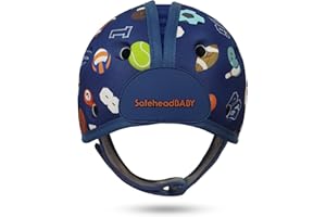 SafeheadBABY Soft Baby Head Protector Helmet for Crawling and Walking 7–24 Months – Ultra-Lightweight & Breathable Infant Safety Helmet That Grows with Your Baby (Head Circ. 40–52 cm) – Sporty Blue